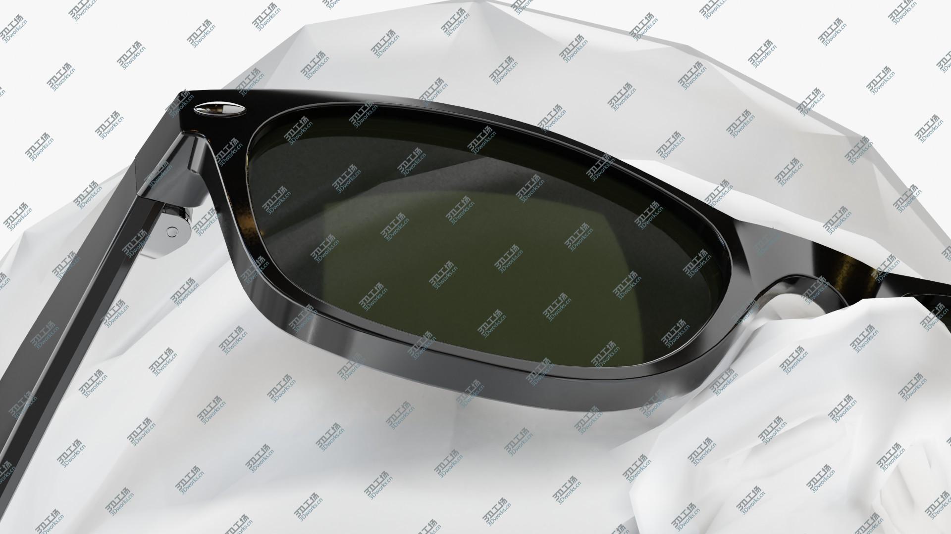 images/goods_img/2021040232/New Classic Style Sunglasses Glossy Black with Green Lenses model/5.jpg